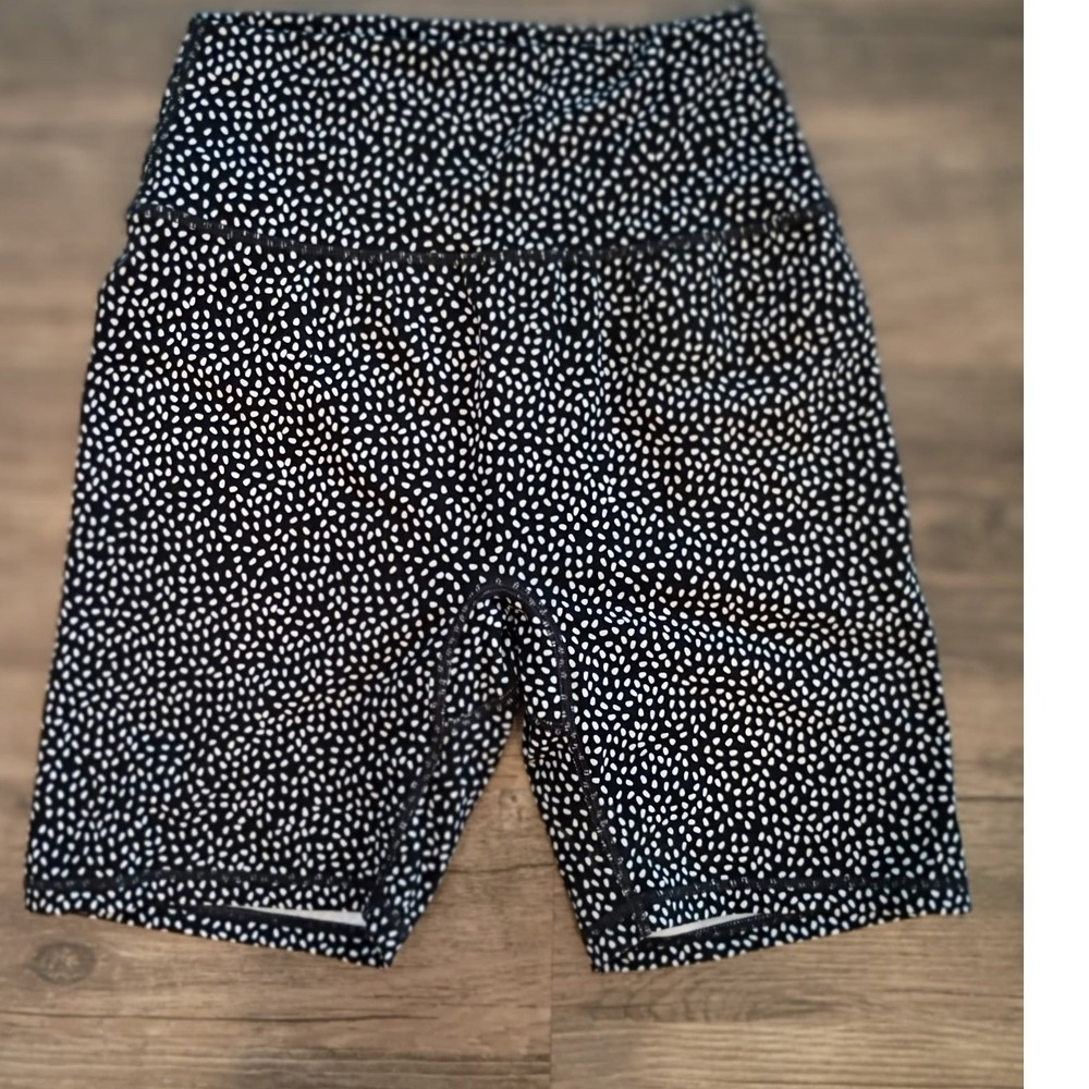 Buffbunny Collection Black White Speckled Biker Shorts Womens Medium High Waist
